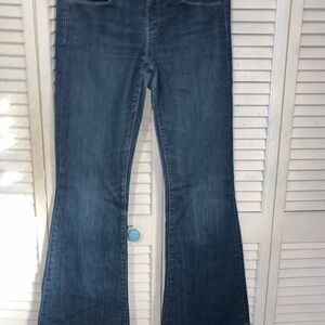 American Eagle Outfitters Dark Blue Bell Bottom Jeans
